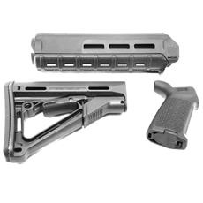 Magpul Furniture Set, MOE M-LOK Mid Handguard, MOE Grip, CTR Stock , BLACK