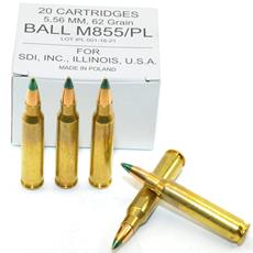 DS Arms 5.56X45 MM NATO Ammunition - 62 Gr. Steel Core - 20 Round Box