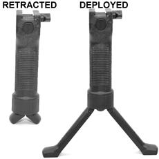 Grip Pod Systems Forward Vertical Grip & Integrated Bipod - Military Model - Polymer & Steel - V2 - Black