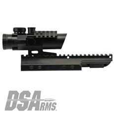DSA FAL SA58 ACOG Cut Extreme Duty Scope Mount & B.R.O. Battle Rifle Optic Package - Standard Length