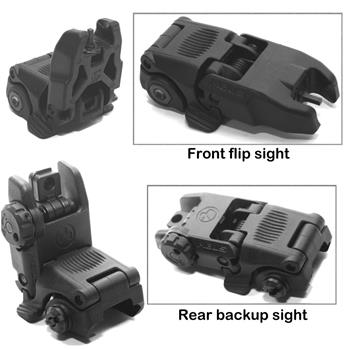 Magpul MBUS Front and Rear Folding Sight Set - Polymer - Black