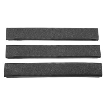 ERGO Textured Slim Line 18-Slot Low Profile Rail Covers - 3 Pack - Black