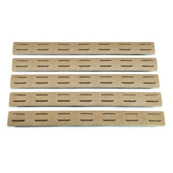 DS Arms - Bravo Company KeyMod Rail Covers - 5 Pack - FDE