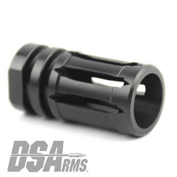 DSA AR15 Titanium Enhanced Bird Cage Short Flash Hider - 1/2x28 - Black Finish