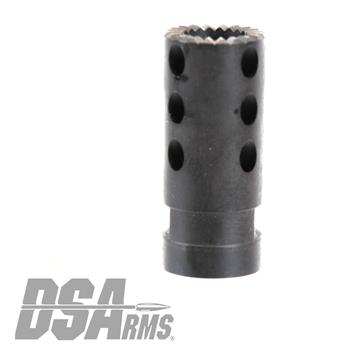 DS Arms AR15 FAL Style Belgian Flash Hider - Short Length - Threaded 1/2x28