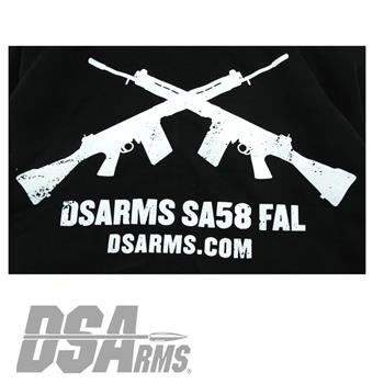 DS Arms Zip Front Hoodie - Crossed FAL Logo - Black - Large