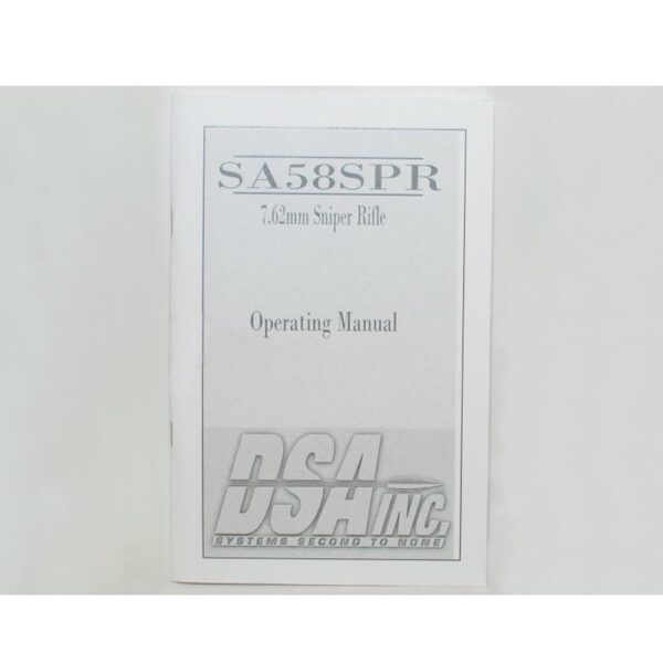 DSA FAL SA58 SPR - Special Purpose Rifle Owner's Manual - 43 Pages