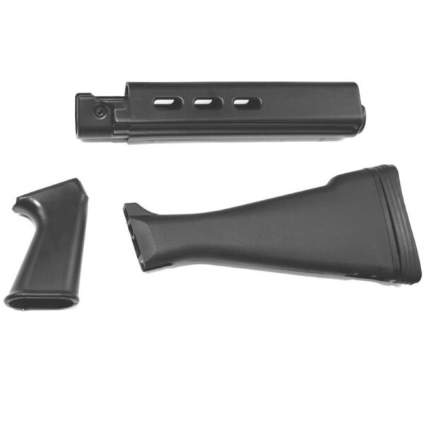DSA FAL SA58 Metric Furniture Set - Black - Handguard, Pistol Grip & Humpback Stock - Image 2