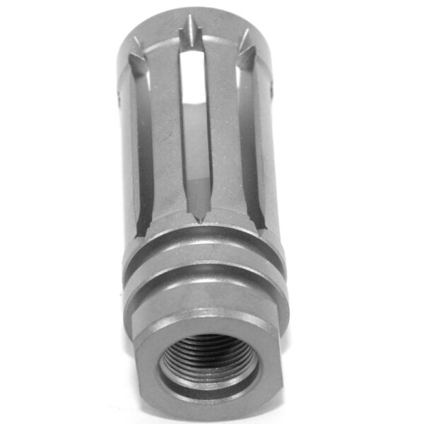 DSA AR15 Titanium Enhanced Bird Cage Long Flash Hider - 1/2x28 - Natural Finish - Image 3
