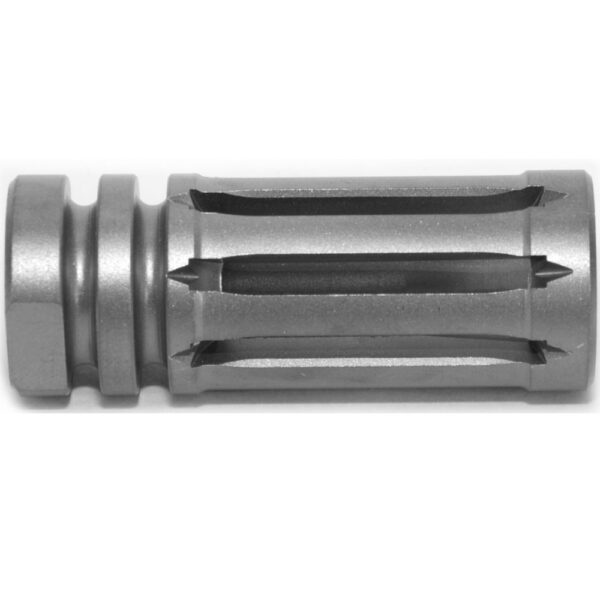 DSA AR15 Titanium Enhanced Bird Cage Long Flash Hider - 1/2x28 - Natural Finish - Image 5