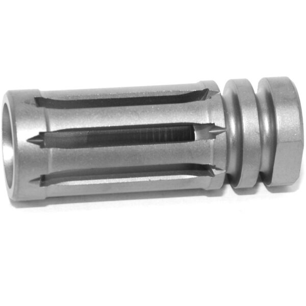 DSA AR15 Titanium Enhanced Bird Cage Long Flash Hider - 1/2x28 - Natural Finish - Image 8
