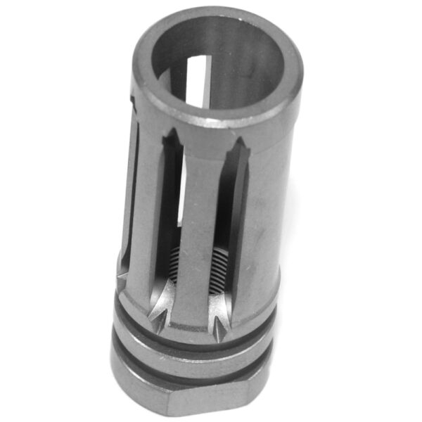 DSA AR15 Titanium Enhanced Bird Cage Long Flash Hider - 1/2x28 - Natural Finish - Image 9