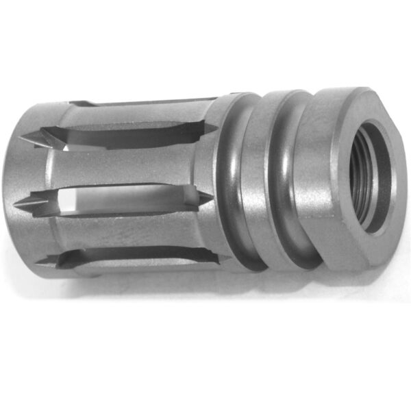 DSA AR15 Titanium Enhanced Bird Cage Short Flash Hider - 1/2x28 - Natural Finish - Image 2