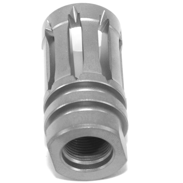 DSA AR15 Titanium Enhanced Bird Cage Short Flash Hider - 1/2x28 - Natural Finish - Image 3