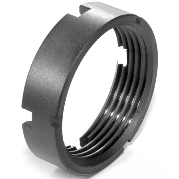 DSA AR15 Titanium Buffer Tube Lock Ring - Black Finish - Image 2