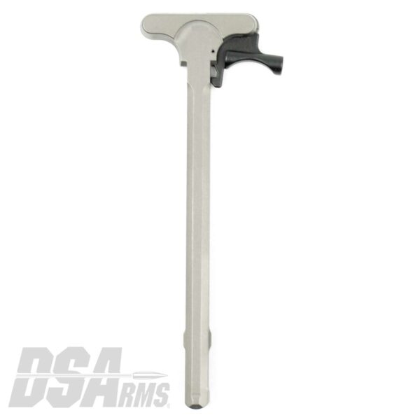DSA AR15 Forged Alloy Charging Handle with WarZ Extended Latch - NPE Nickel Phosphate Coating - Image 5