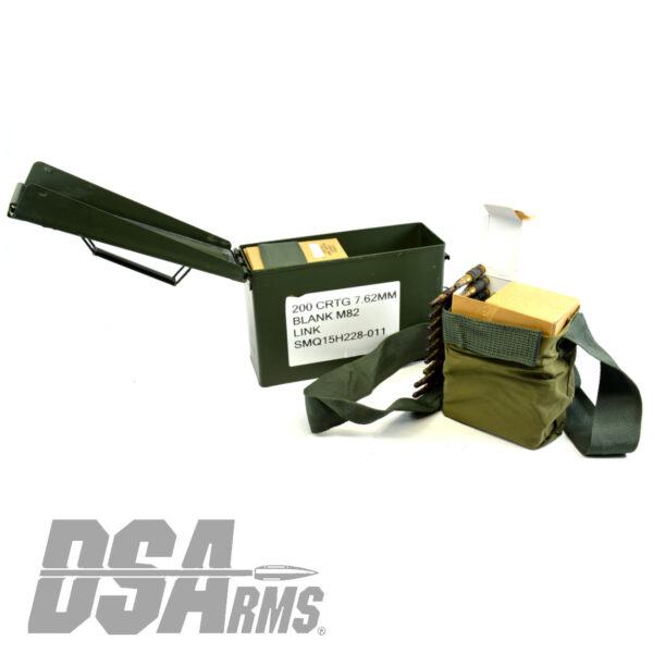 Federal 7.62x51mm M82 M13 Blanks - Brass Cased - Linked - 200 Rounds - In Ammo Can - Image 2