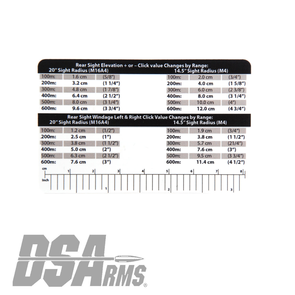 Knights Armament Folding Micro Rear Sight - 200-600 Meter Adjustable - Image 6