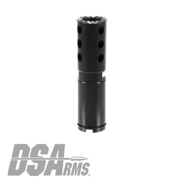 DSA FAL SA58 Belgian Combo Device Titanium Flash Hider - 9/16x24 Left - Black Finish - Image 3