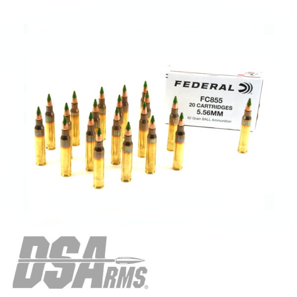Federal 5.56x45mm - M855 62 Grain Green Tip - 500 Round Case - Image 3