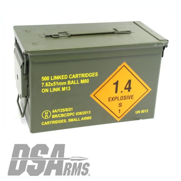 MAGTECH 7.62x51mm M80 Ball FMJ - 500 Rounds - Linked, In Can - FREE SHIPPING - Image 4