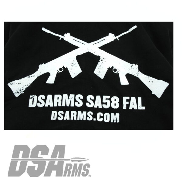 DS Arms Zip Front Hoodie - Crossed FAL Logo - Black - Medium - Image 2