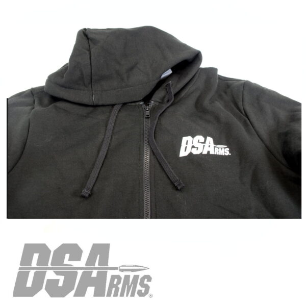 DS Arms Zip Front Hoodie - Crossed FAL Logo - Black - Medium - Image 4