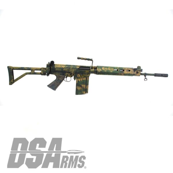 DSA SA58 18" PARA Bush Tracker Rifle - Traditional Profile Barrel - Side Folding Stock - Custom Camo Finish - Image 2