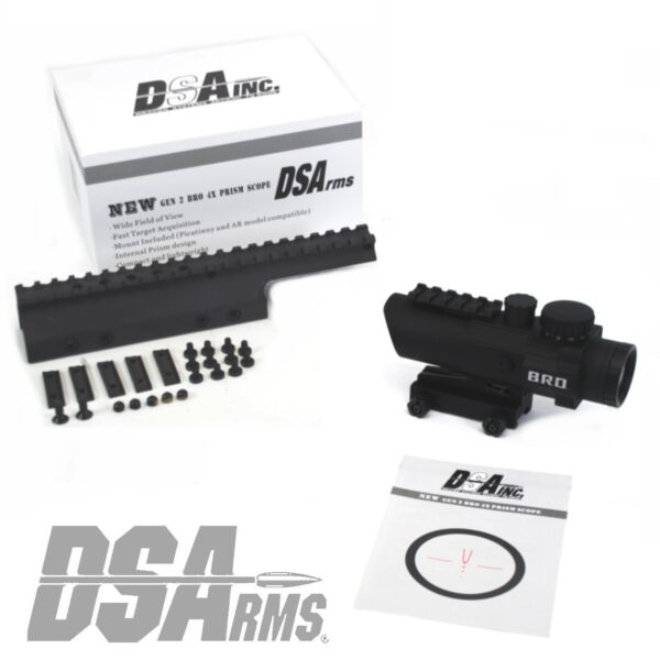 DSA FAL SA58 ACOG Cut Extreme Duty Scope Mount & Gen 2 B.R.O. Battle Rifle Optic Package - Standard Length Mount - Image 2