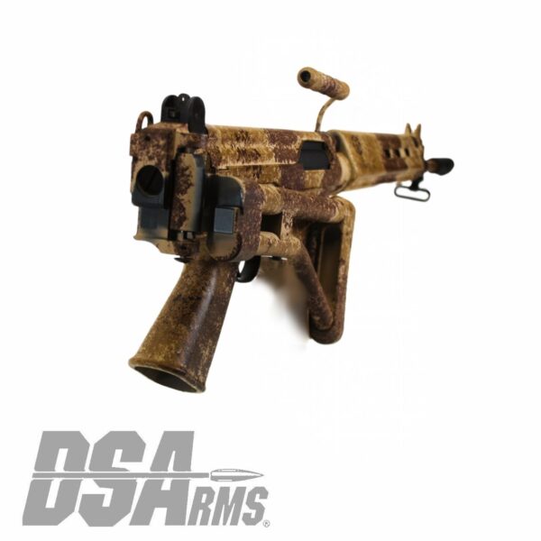 DSA SA58 18" PARA Desert Tracker Rifle - Traditional Profile Barrel - Side Folding Stock - Custom FDE Camo Finish - Image 10