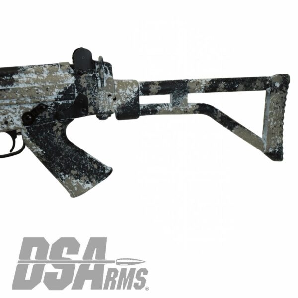 DSA SA58 18" PARA Arctic Tracker Rifle - Traditional Profile Barrel - Side Folding Stock - Custom Camo Finish - Image 9