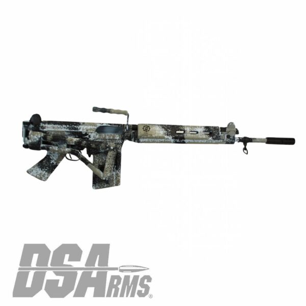 DSA SA58 18" PARA Arctic Tracker Rifle - Traditional Profile Barrel - Side Folding Stock - Custom Camo Finish - Image 10