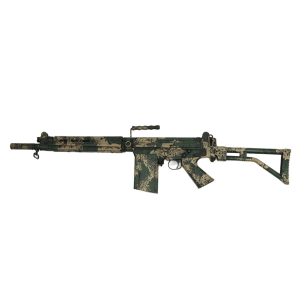 DS Arms SA58 FAL 16" Kommando Carbine Custom Profile Barrel, 7.62x51mm PARA Stock Rifle - Custom Camo Bush Tracker Finish - Image 5