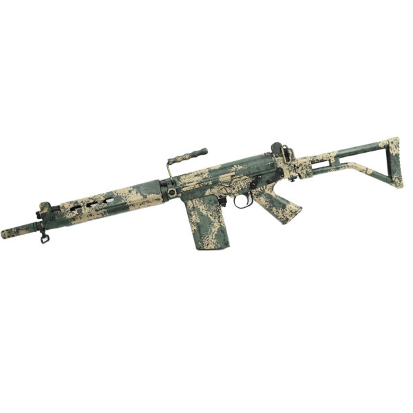 DS Arms SA58 FAL 16" Kommando Carbine Custom Profile Barrel, 7.62x51mm PARA Stock Rifle - Custom Camo Bush Tracker Finish - Image 9