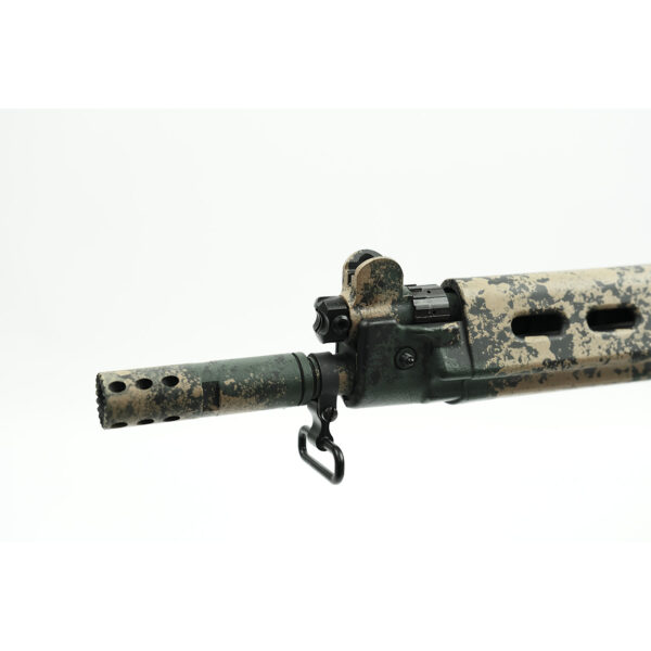 DS Arms SA58 FAL 16" Kommando Carbine Custom Profile Barrel, 7.62x51mm PARA Stock Rifle - Custom Camo Bush Tracker Finish - Image 16