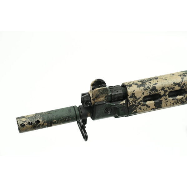 DS Arms SA58 FAL 16" Kommando Carbine Custom Profile Barrel, 7.62x51mm PARA Stock Rifle - Custom Camo Bush Tracker Finish - Image 15