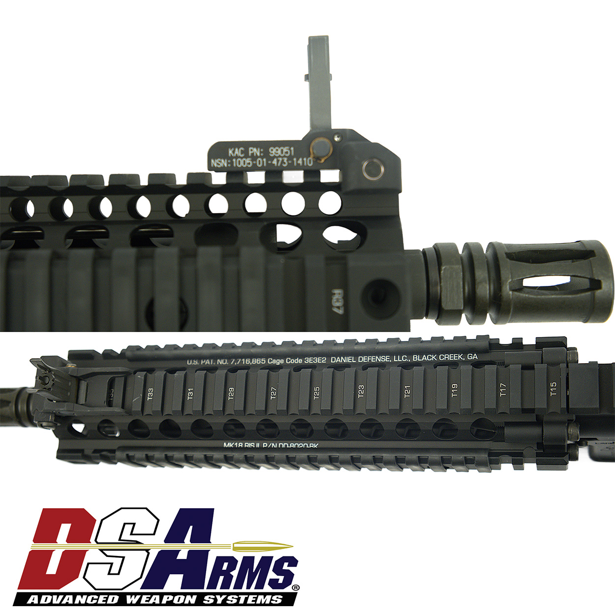 DSA ZM4 AR15 MK18 Clone Pistol - Daniel Defense Handguard - Knight's Armament Sights - Image 10