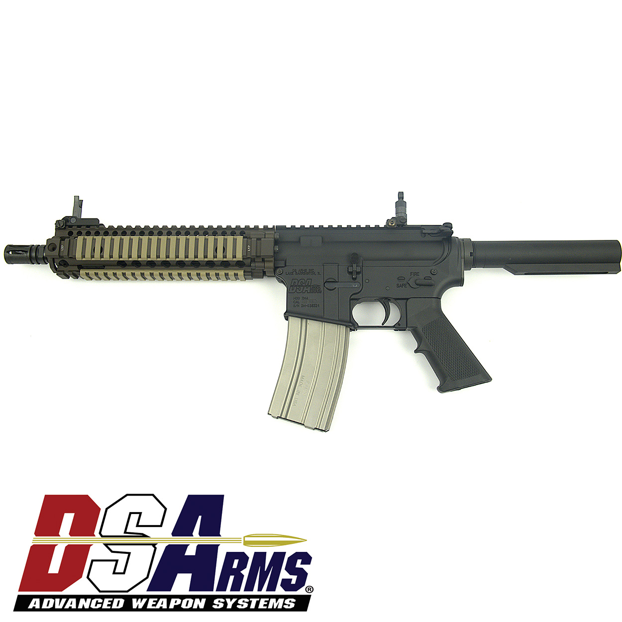 DSA ZM4 AR15 MK18 Clone Pistol - Daniel Defense FDE Handguard - Knight's Armament Sights
