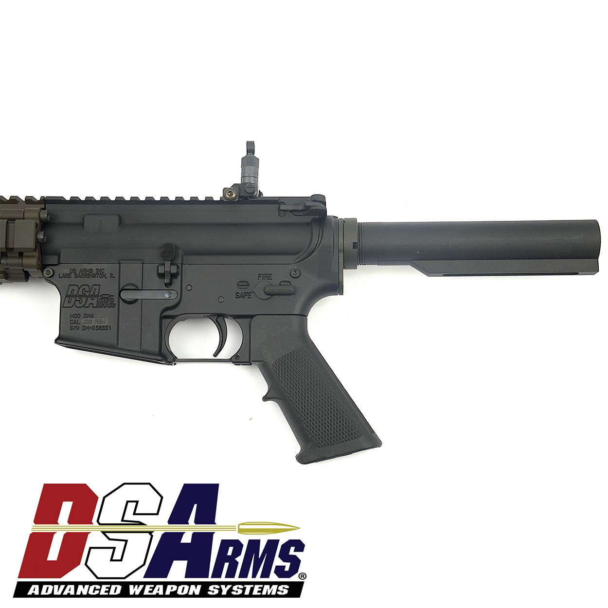 DSA ZM4 AR15 MK18 Clone Pistol - Daniel Defense FDE Handguard - Knight's Armament Sights - Image 7