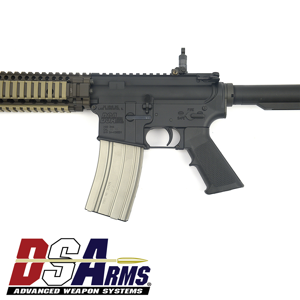 DSA ZM4 AR15 MK18 Clone Pistol - Daniel Defense FDE Handguard - Knight's Armament Sights - Image 6