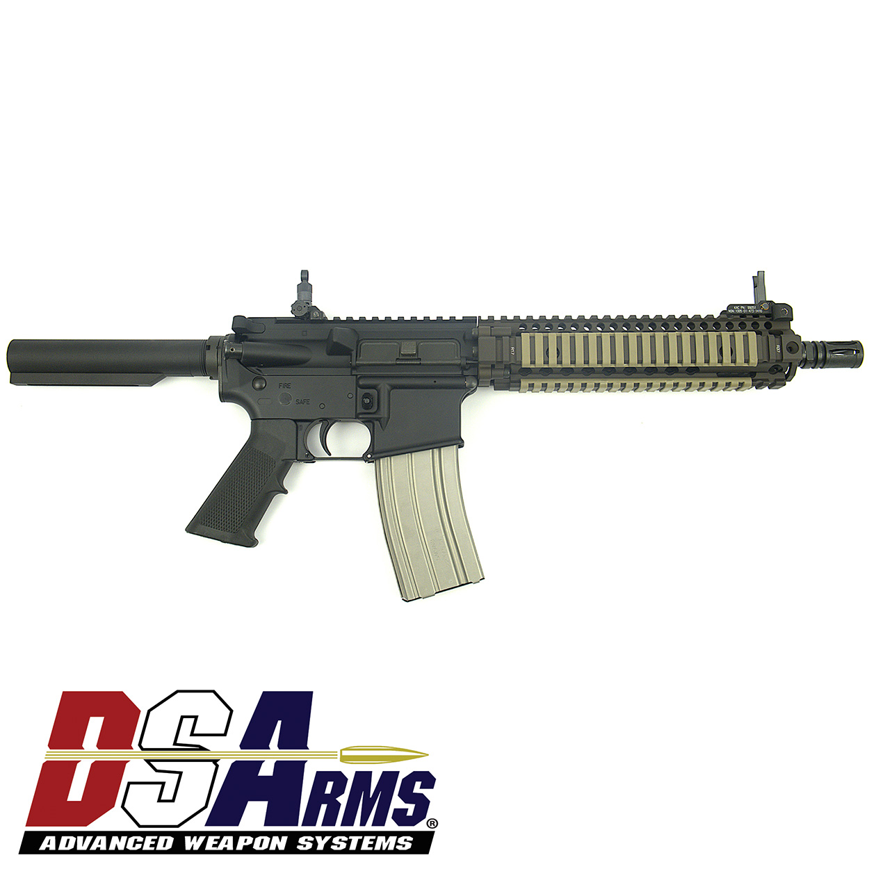 DSA ZM4 AR15 MK18 Clone Pistol - Daniel Defense FDE Handguard - Knight's Armament Sights - Image 3