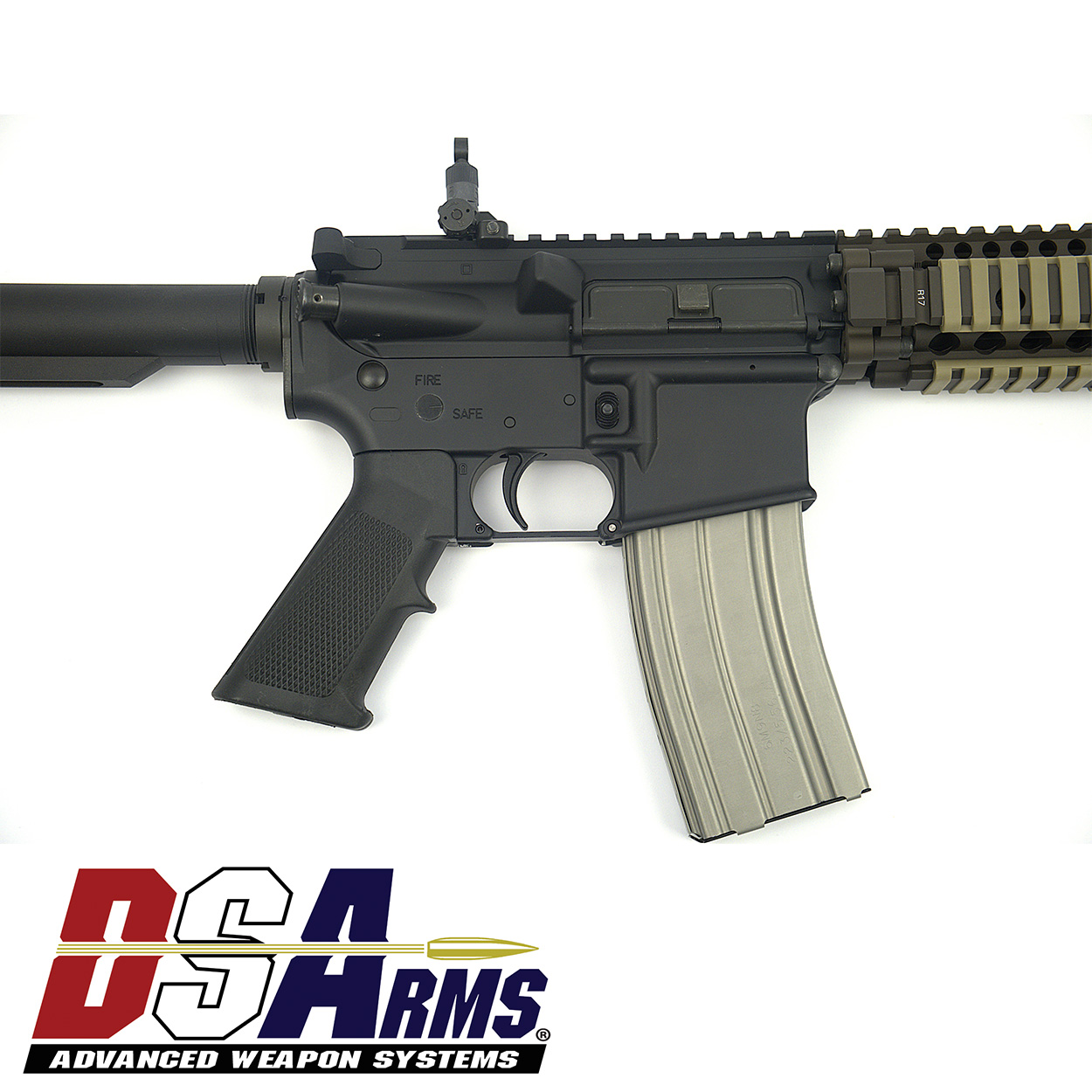 DSA ZM4 AR15 MK18 Clone Pistol - Daniel Defense FDE Handguard - Knight's Armament Sights - Image 9