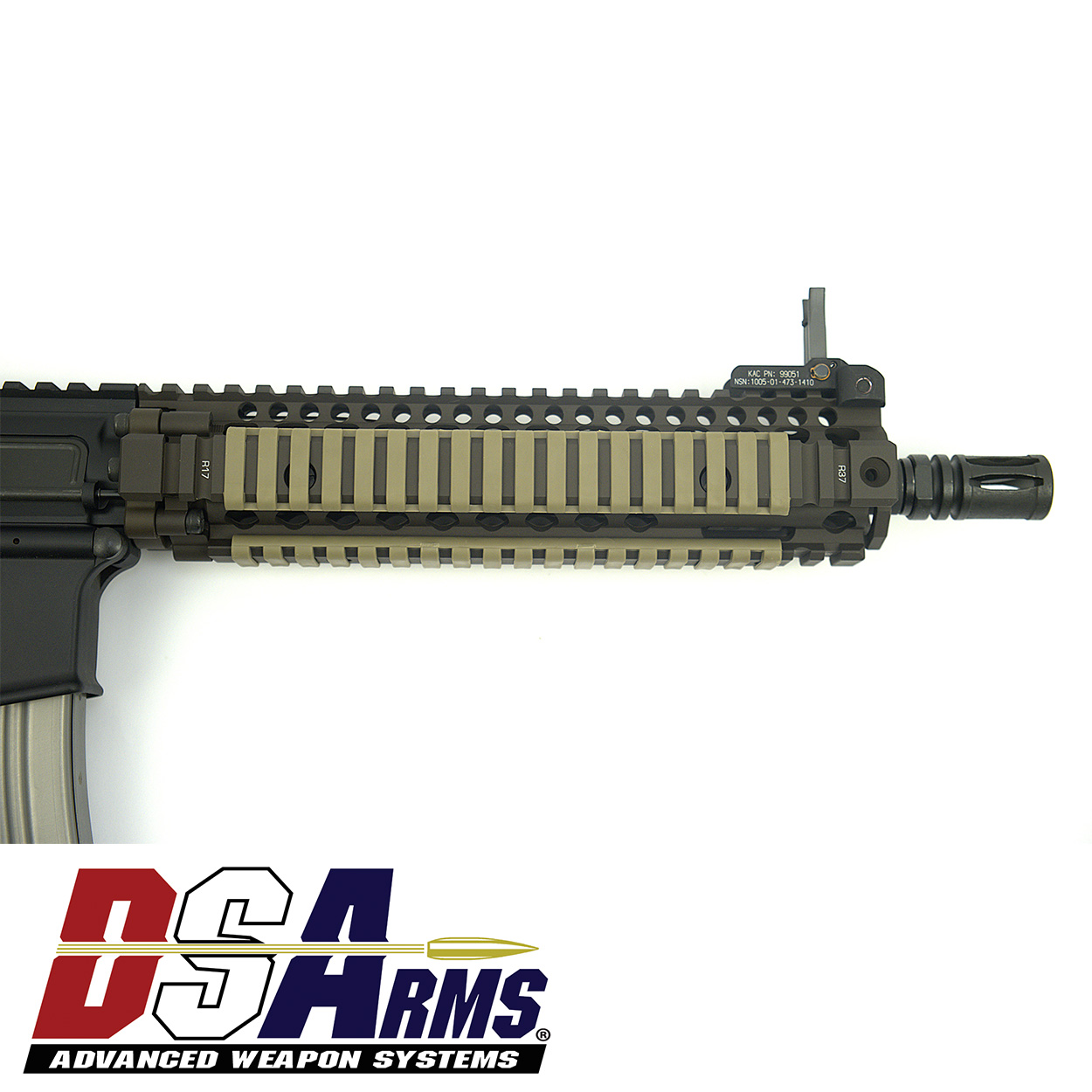 DSA ZM4 AR15 MK18 Clone Pistol - Daniel Defense FDE Handguard - Knight's Armament Sights - Image 10